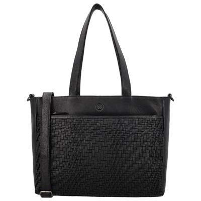 Hide & stitches inspired by illusion shopper-Black