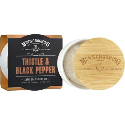 Scottish Fine Soaps Thistle & Black Pepper Shave Soap & Bowl Set