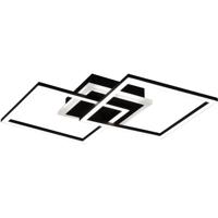 LED Plafondlamp - Plafondverlichting - Trion Venda - 25W - Warm Wit 3000K - Dimbaar - Vierkant - Mat Zwart - Aluminium - thumbnail