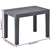 Tuinbanken 2 st kunststof antraciet - thumbnail