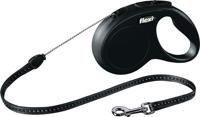 Flexi - Reel Classic Cord - 5 meter tot 12 kg - Zwart - thumbnail