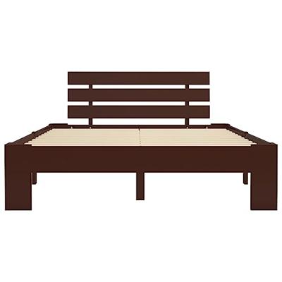 Bedframe massief grenenhout donkerbruin 140x200 cm Bedframe massief grenenhout donkerbruin 140x200 cm