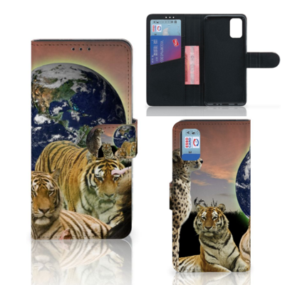 Samsung Galaxy A41 | Telefoonhoesje | Met pasjeshouder | Roofdieren