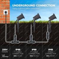 Sydney Smart prikspot - RGBWW - Wifi + Bluetooth - 5,5 Watt 400 lumen - IP65 Waterdicht - 1,5m netsnoer - Bestuurbaar via app - Google Home, Amazon Alexa en Siri - Zwart - Tuinspots - thumbnail