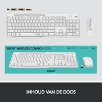 Logitech mk295 silent wireless keyboard and mouse combo desktopset (grijs, us-international lay-out (qwerty), 100%) - thumbnail