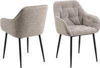 Sohome Eetkamerstoel 'Milly' Bouclé, kleur Beige - thumbnail