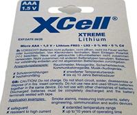 XCell XTREME FR03/L92 AAA batterij (potlood) Lithium 1.5 V 4 stuk(s) - thumbnail