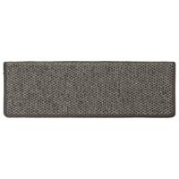 Trapmatten zelfklevend 15 st sisal-look 65x25 cm grijs en beige - thumbnail