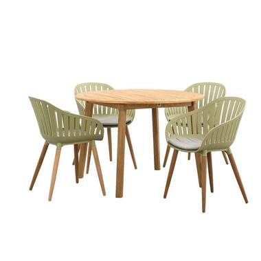 Le Sud tuinset Rodez Dijon rond - lichtgroen - 5-delig