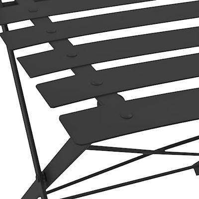 3-delige Bistroset staal zwart - thumbnail
