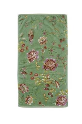 Pip Studio Pip Studio Secret Garden handdoek Groen 55x100 cm