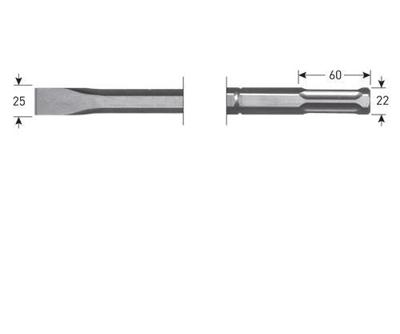 Rotec Plattebeitel 25x360mm 6k-22mm tbv hilti te-s