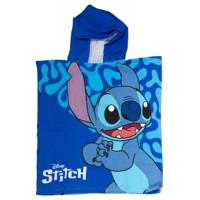 Stitch poncho blauw 55 x 110 cm - polyester - thumbnail