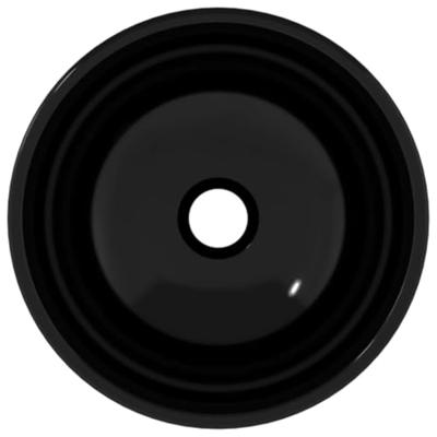 VidaXL Wasbak 30x12 cm gehard glas zwart