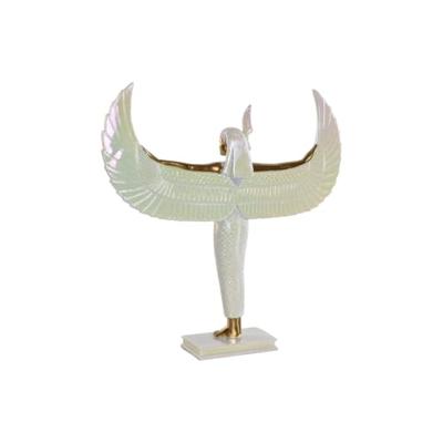 Decoratieve figuren Home ESPRIT Wit Gouden Hars Orientaals 34 x 6,5 x 33,5 cm Decoratieve figuren Home ESPRIT Wit Gouden Hars Orientaals 34 x 6,5 x 33,5 cm