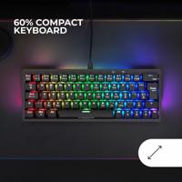 Gaming Keyboard Mars Gaming MKMINIPROYES Zwart Qwerty US - thumbnail