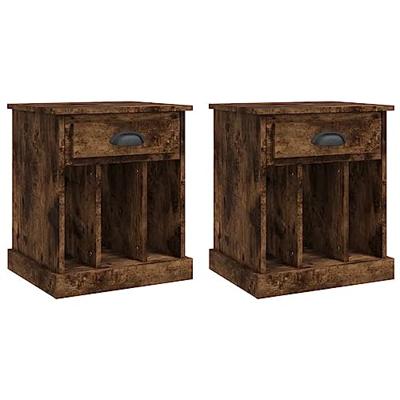 Nachtkastjes 2 st 43x36x50 cm gerookt eikenkleurig