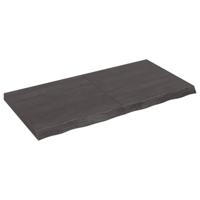 Wandschap behandeld massief eikenhout donkerbruin - thumbnail