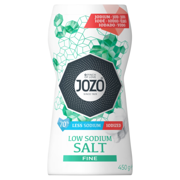 Jozo Low Sodium Salt Fine 450 g bij Jumbo
