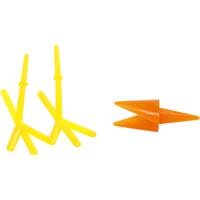 Creativ Company Kippen snavels en voeten, h: 28 mm, l: 30+37 mm, oranje, geel, 8 set/ 1 doos - thumbnail