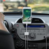 Belkin 3,5 mm Audio + Charge Rockstar (iPhone Aux-adapter/iPhone-oplaadadapter), wit - thumbnail
