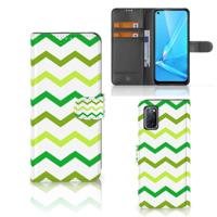 OPPO A72 | OPPO A52 | Telefoon Hoesje | Zigzag Groen - thumbnail