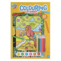 Creative Craft Group Kleuren op nummer met 6 kleurpotloden - thumbnail