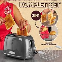 Profi Cook PC-TA 1193 Broodrooster RVS, Antraciet - thumbnail