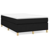 Boxspring met matras stof zwart 120x190 cm - thumbnail