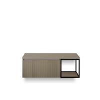 Frozen 3d Badmeubelset 120 cm - Greeplijst in kleur - Zwart Frame - Wastafel Bovenblad Olive - thumbnail