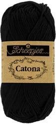Scheepjes Catona 50g - 110 Jet Black - Haakgaren / Breigaren