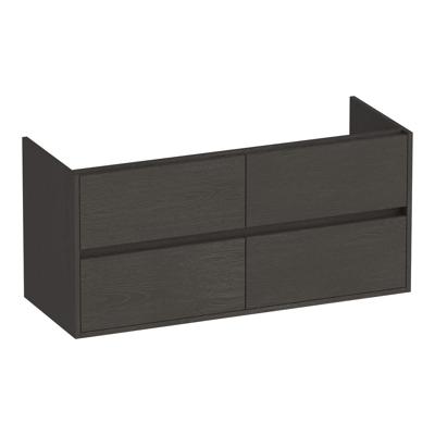 Brauer Adore - Onderkast - 120 cm - met 4 Softclose Lades Greeploos en 2 Sifon Uitsparingen - Timber Anthracite