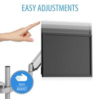 V7 Monitorhouder voor dubbel touchscreen, grijs - thumbnail