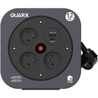 Haspel - QUARX - S-Box - 12m, 3 x 16A aansluitingen, USB Type A en C - thumbnail