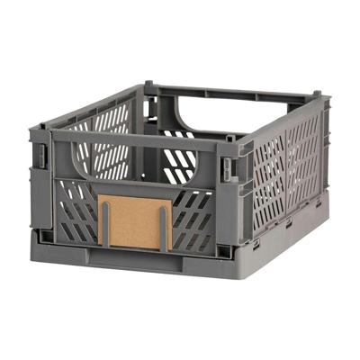 Set van opstapelbare opbergboxen 33 x 24,5 x 15 cm Donker grijs Set van opstapelbare opbergboxen 33 x 24,5 x 15 cm Donker grijs