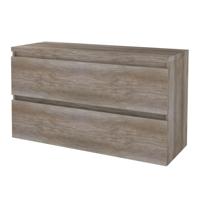 Badmeubelset BWS Salt 120x46cm Greeploos 2 Lades Met Afdekplaat Scotch Oak - thumbnail