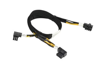 Supermicro CBL-PWEX-0790 57cm 8-pins rechte hoek CPU naar 8-pins + 6-pins rechte hoek PCIe GPU-kabel voor Geforce 1