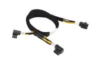 Supermicro CBL-PWEX-0790 57cm 8-pins rechte hoek CPU naar 8-pins + 6-pins rechte hoek PCIe GPU-kabel voor Geforce 1 - thumbnail