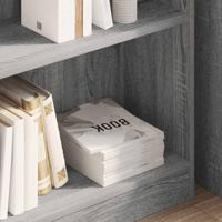 Boekenkast 80x24x76 cm bewerkt hout grijs sonoma eikenkleurig - thumbnail