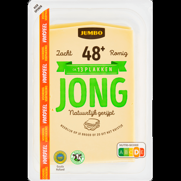 Jumbo Jonge Kaas 48+ Voordeelverpakking Plakken 400 g