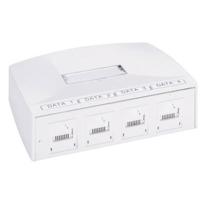 CAT6 netwerk opbouwdoos 4 poorten RJ45 Molex