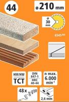 Wolfcraft Kap- en verstekzaagblad | HM | 48 Zähne | Ø210mm | 1 stuk - 6545000 - thumbnail