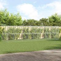 Hondenhok met opslag 4 pcs Zilver 8 x 2 x 2 m Staal - thumbnail