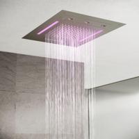 Hotbath Hoofddouche Mate 16.5x53.7 cm Met Casade Wandmodel Opbouw Geborsteld Nikkel - thumbnail