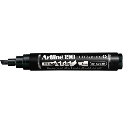 Permanent marker artline 190 eco schuin 2-5mm zw | 12 stuks