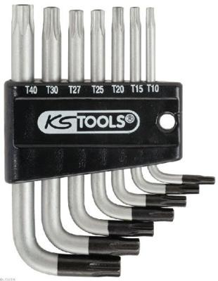 KS Tools 151.4150 TX Haakse schroevendraaierset T 10, T 15, T 20, T 25, T 27, T 30, T 40 7-delig