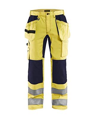 Blåkläder Werkbroek met stretch High-Vis 15521811 | High-Vis Geel/Marineblauw | Maat 56 - 7330509546154