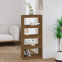 Boekenkast/kamerscherm 60x30x135,5 cm grenenhout honingbruin - thumbnail