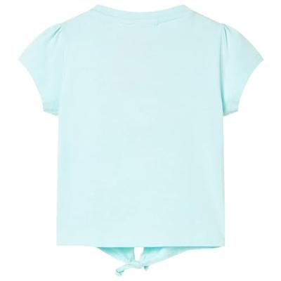 Kindershirt 116 lichtzeeblauw
