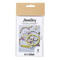 Creativ Company Mini hobbyset sieraden krimpfolie armbanden geel - thumbnail